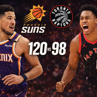 Suns derrotan 120-98 a Raptors con dominio total en Phoenix