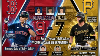 Pirates derrotan 9-7 a Red Sox en un duelo ofensivo en Bradenton