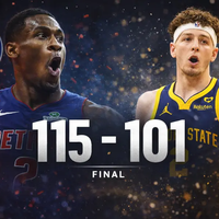 Pistons vencen 115-101 a Warriors: Duren domina y Golden State se hunde en pérdidas