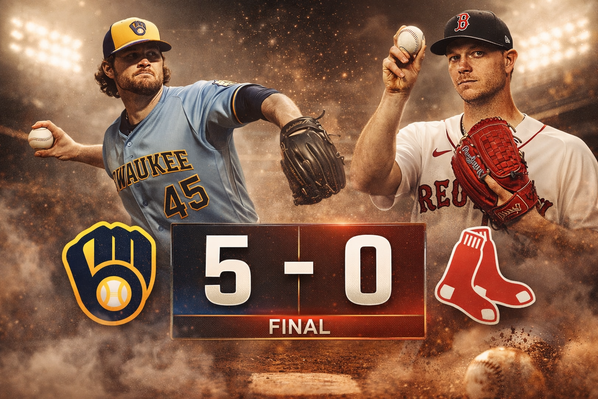 Red Sox triumph over Brewers 5-0