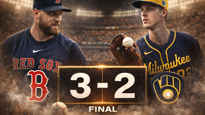 Red Sox derrotan 3-2 a Brewers en Fenway Park