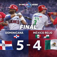 Dominicana vence 5-4 a México Rojo en un dramático debut de la Serie del Caribe 2026