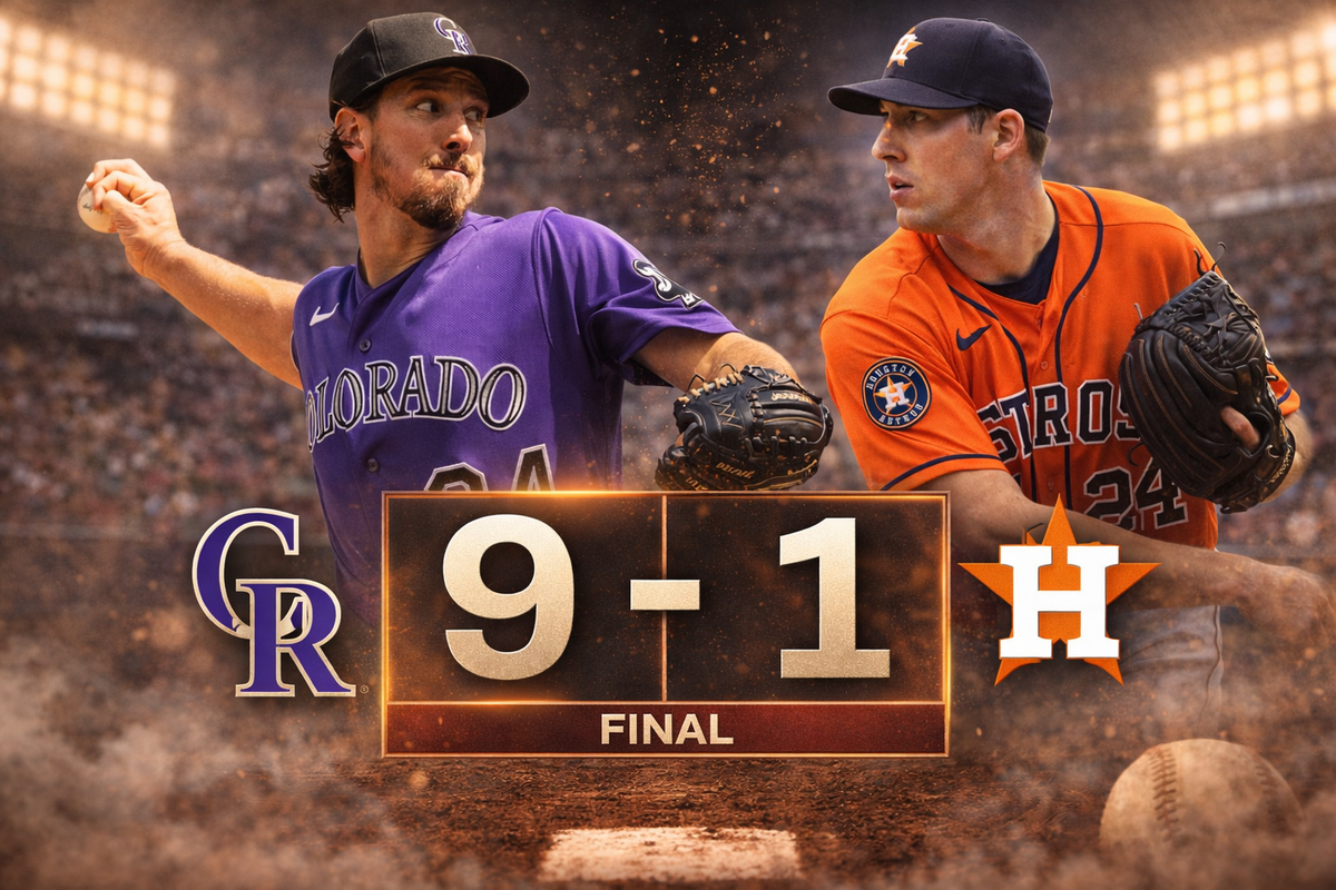 Rockies dominate Astros 9-1 win