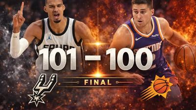 Spurs vencen 101-100 a Suns con remontada liderada por Wembanyama