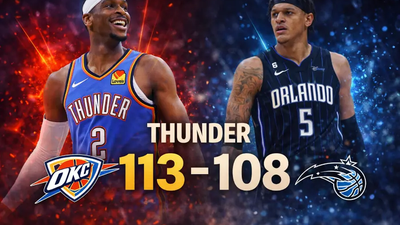 Thunder derrotan al Magic 113-108 con exhibición de Shai Gilgeous-Alexander