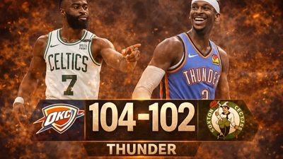 Thunder derrotan 104-102 a Celtics con actuación estelar de Shai Gilgeous-Alexander