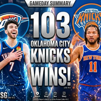 Thunders derrotan a los Knicks 103-100 en un final de infarto en el Madison Square Garden