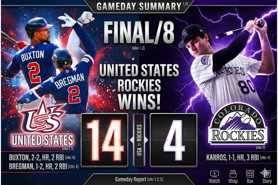 USA vs Rockies 4-3-26
