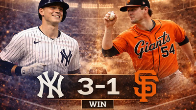 Yankees vencen 3-1 a Giants en Oracle Park con dominio total