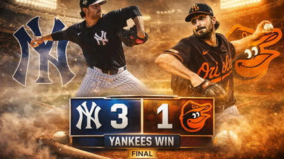 Yankees vencen 3-1 a Orioles en Tampa: rally en la octava define duelo de pitcheo