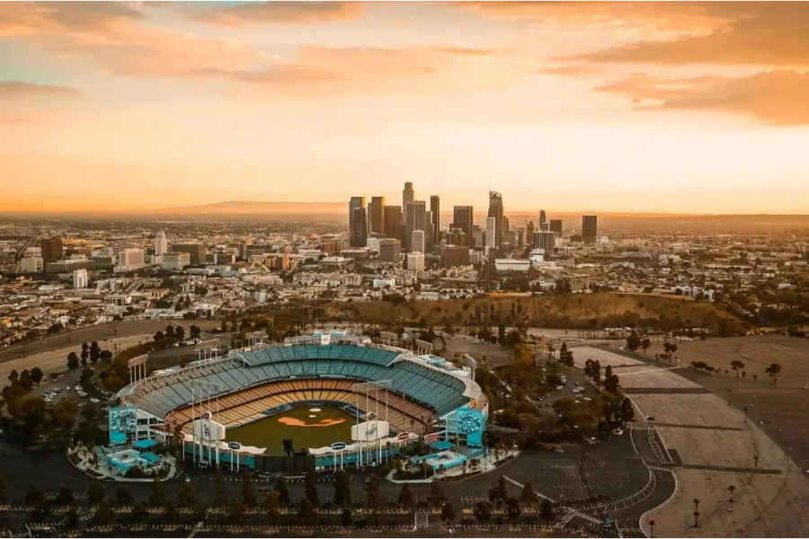 los-angeles-california-dodger-stadium-skyline