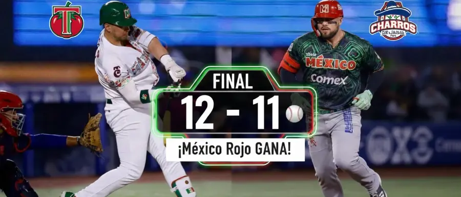 ¡Locura en Zapopan! México Rojo se impone 12-11 ante México Verde en duelo de batazos