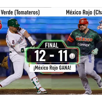 ¡Locura en Zapopan! México Rojo se impone 12-11 ante México Verde en duelo de batazos