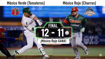 ¡Locura en Zapopan! México Rojo se impone 12-11 ante México Verde en duelo de batazos
